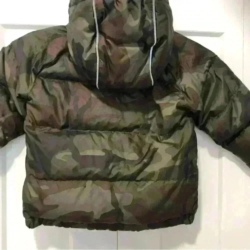 J.Crew CREWCUTS BOYS DOWN FILLED HOODED ZIP UP CAMOUFLAGE PUFFER JACKET …